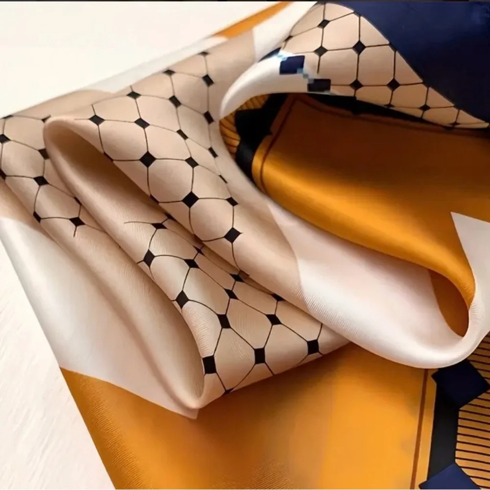 Mulberry 100% Silk Scarf, 27.5x27.5 inch | Breathable Square Headscarf NWT
